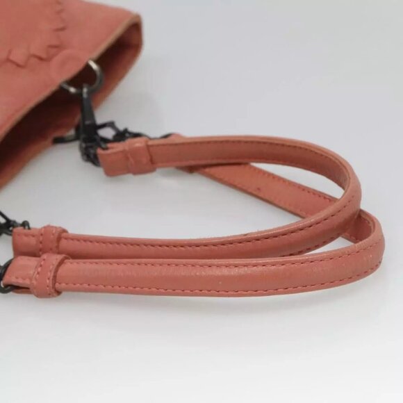 BOTTEGA VENETA INTRECCIATO Tote Bag Leather Pink 194900 Auth fm4370 - Picture 8 of 16